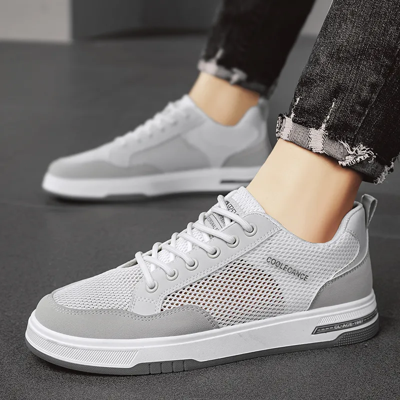 BOLE Skateboard Shoes Men Low Top Black/White/Khaki-6