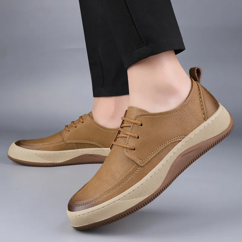 BOLE Men's Casual Shoes Men Low Top Black/Khaki/Brown-9