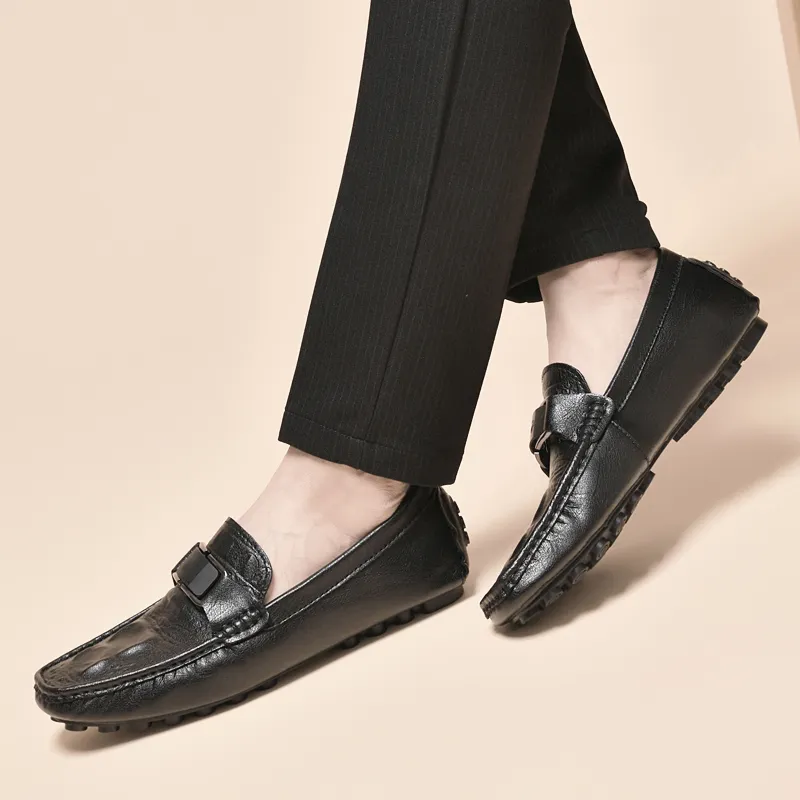 BOLE Gommino Loafers Men Black/White/Blue/Gray-17