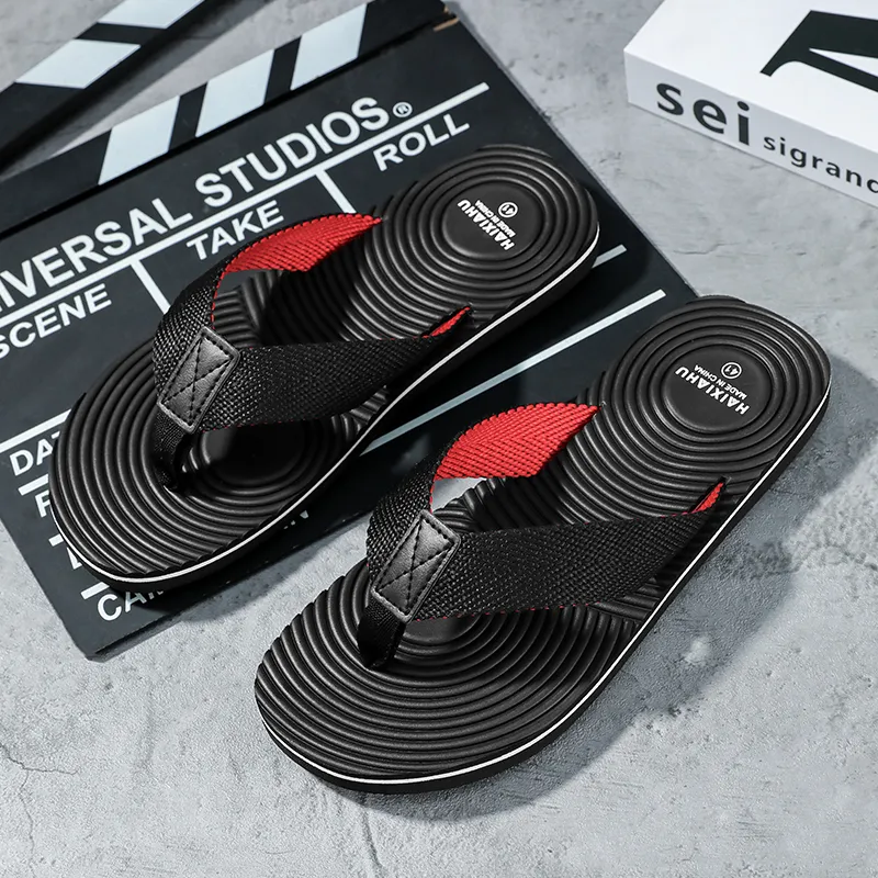 BOLE Rubber Sole Abrasion Resistant Slip Resistant Flip Flops Men's-1