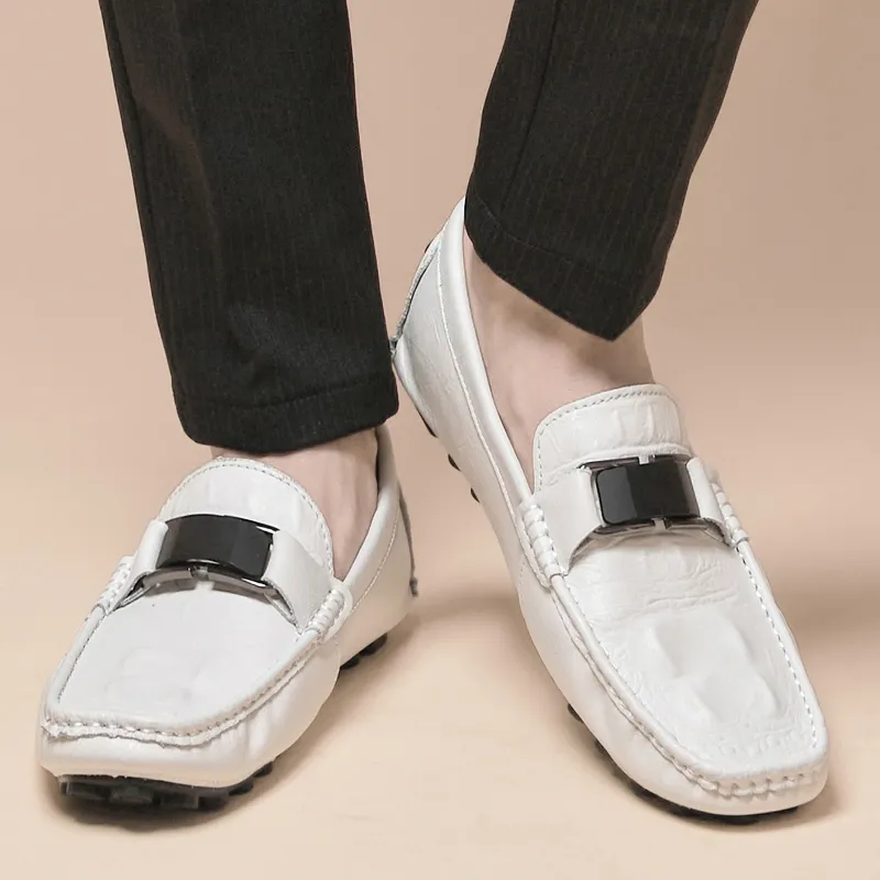 BOLE Gommino Loafers Men Black/White/Blue/Gray-4