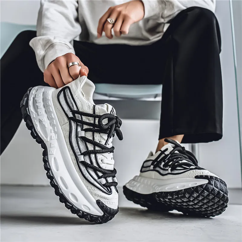 BOLE Slip Resistant Low Top Chunky Sneakers Men's-2