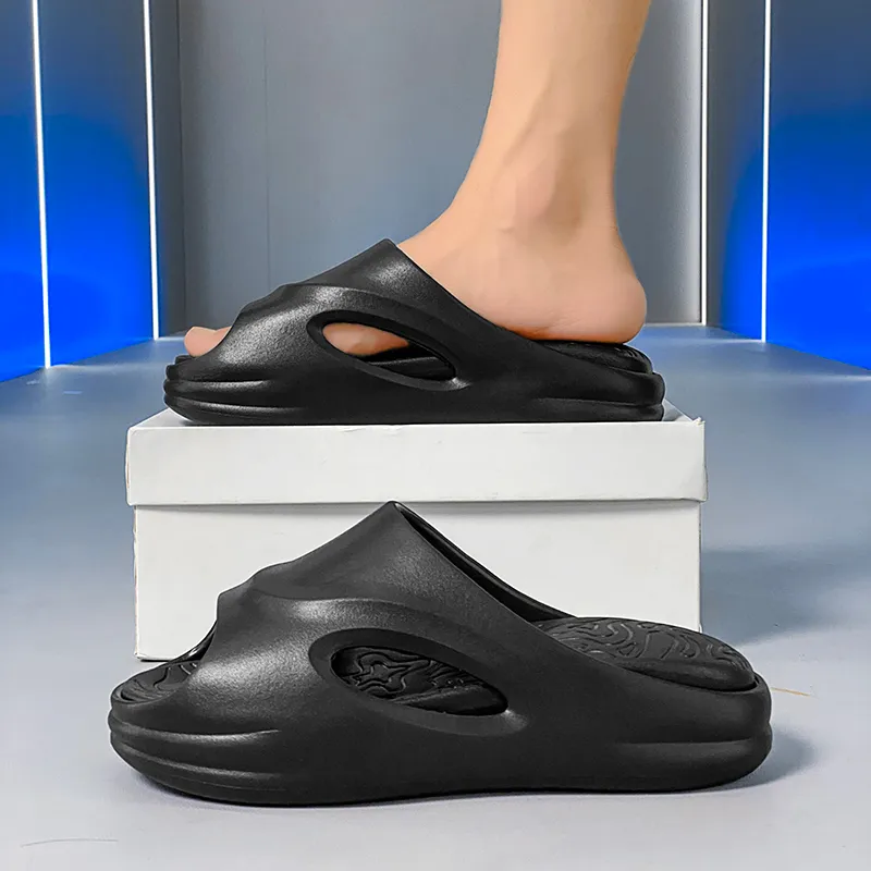 BOLE Quiet Slip Resistant Cushioning Slide Slippers Unisex-12