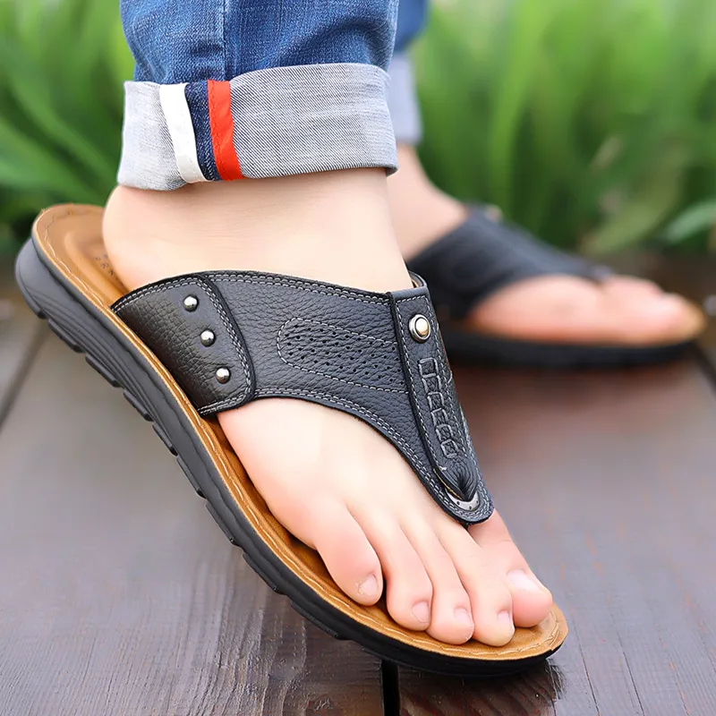 BOLE Abrasion Resistant Slip Resistant Flip Flops Men's-2