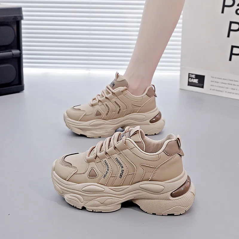 BOLE Slip Resistant And Breathable Low Top Chunky Sneakers Women's-2