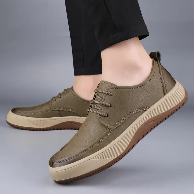 BOLE Men's Casual Shoes Men Low Top Black/Khaki/Brown-15