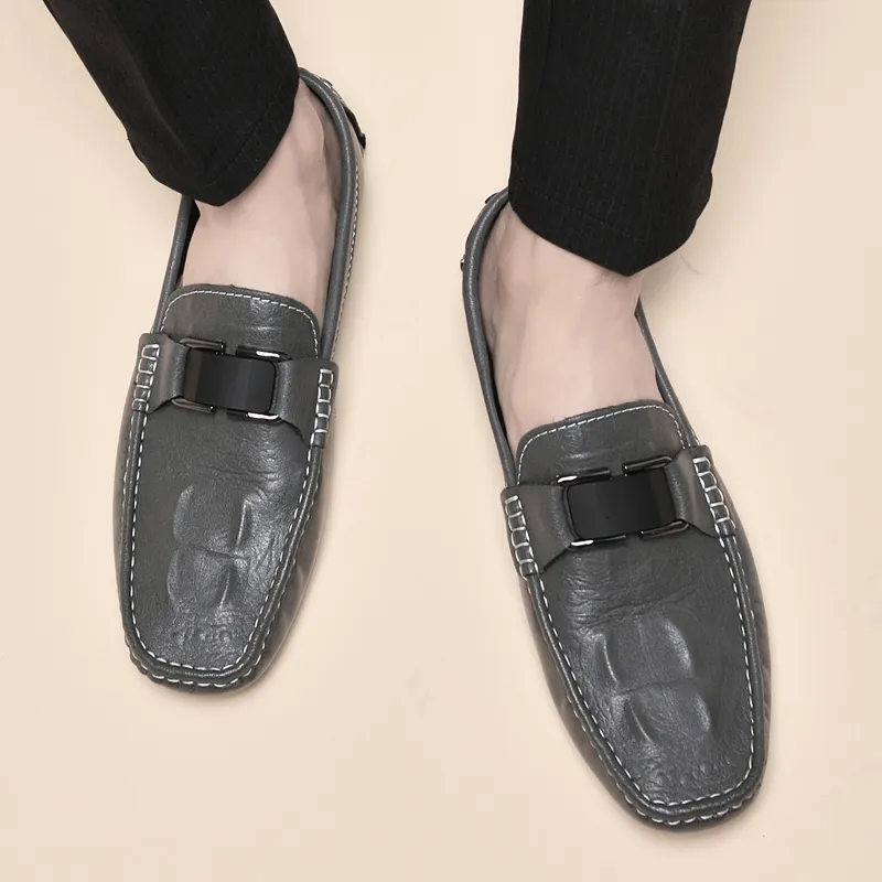 BOLE Gommino Loafers Men Black/White/Blue/Gray-32