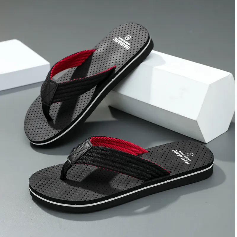 BOLE Rubber Sole Abrasion Resistant Slip Resistant Flip Flops Men's-2