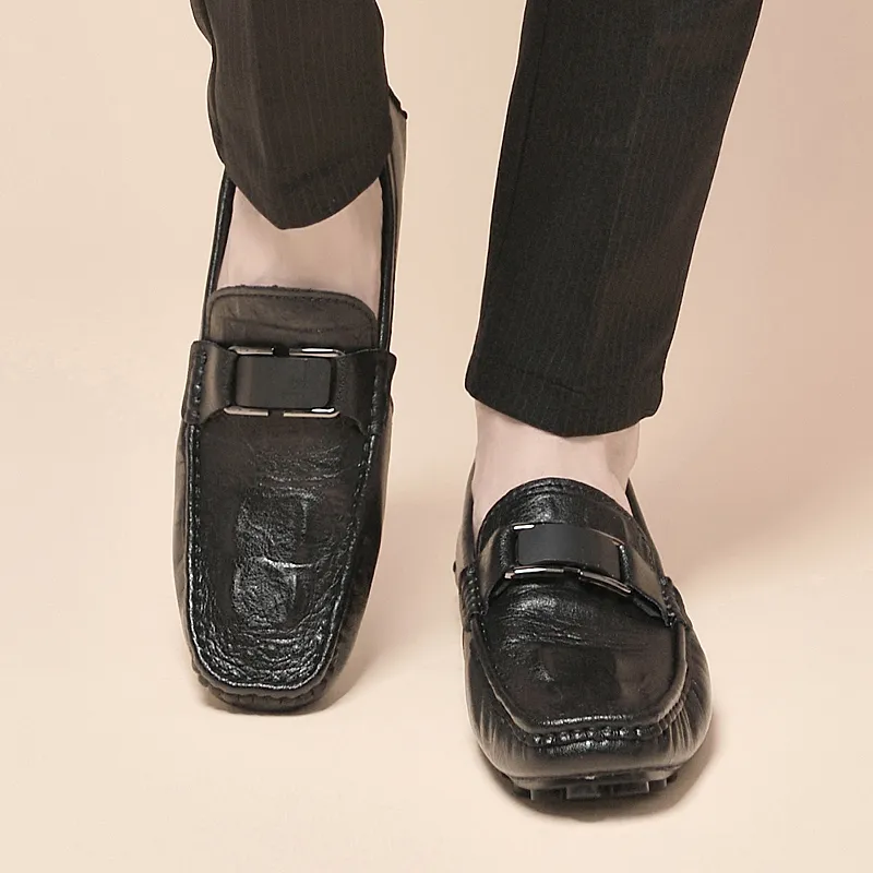 BOLE Gommino Loafers Men Black/White/Blue/Gray-16