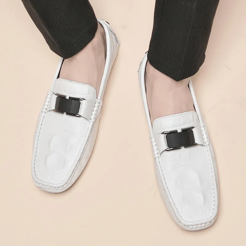 BOLE Gommino Loafers Men Black/White/Blue/Gray-8