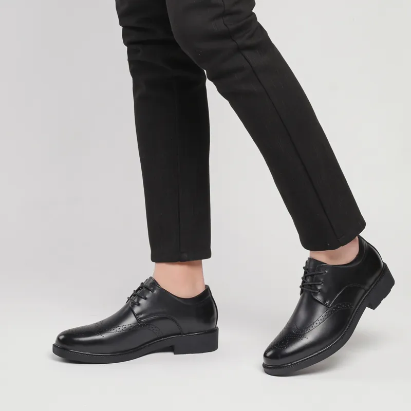 BOLE Dress Shoes Men Low Top Black-6