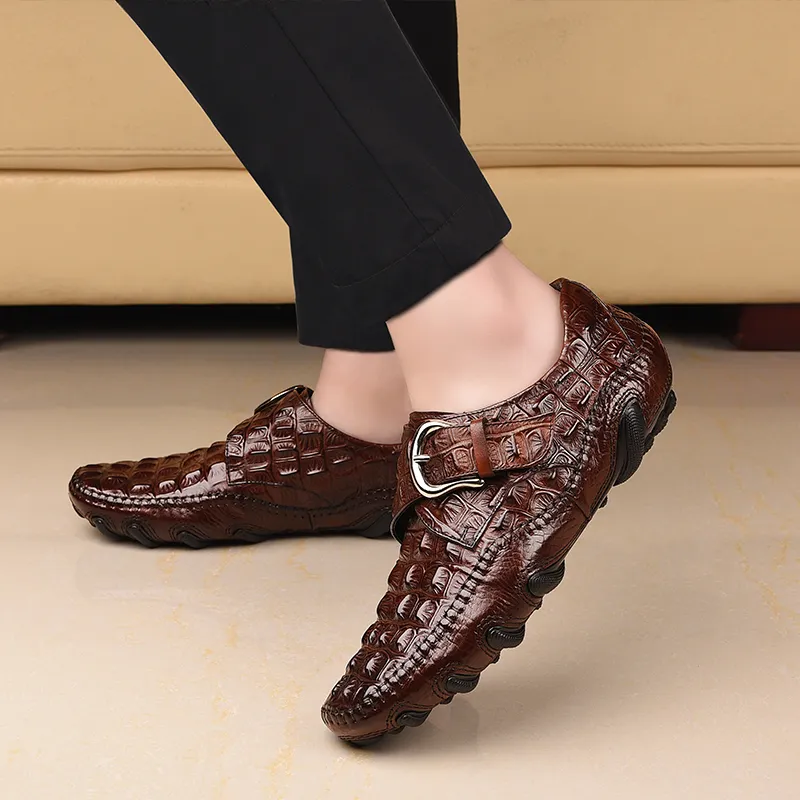 BOLE Gommino Loafers Men Black/Red-19