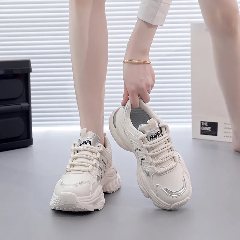 BOLE Slip Resistant And Breathable Low Top Chunky Sneakers Women's-11