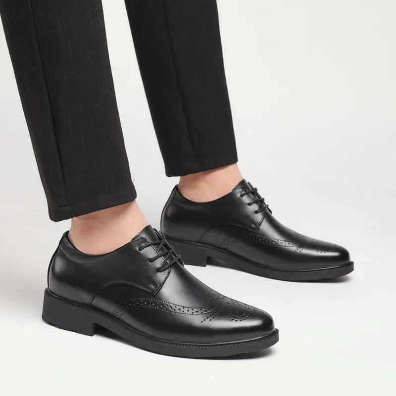 BOLE Dress Shoes Men Low Top Black-5