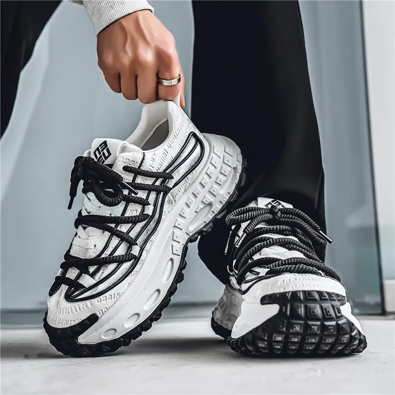 BOLE Slip Resistant Low Top Chunky Sneakers Men's-3