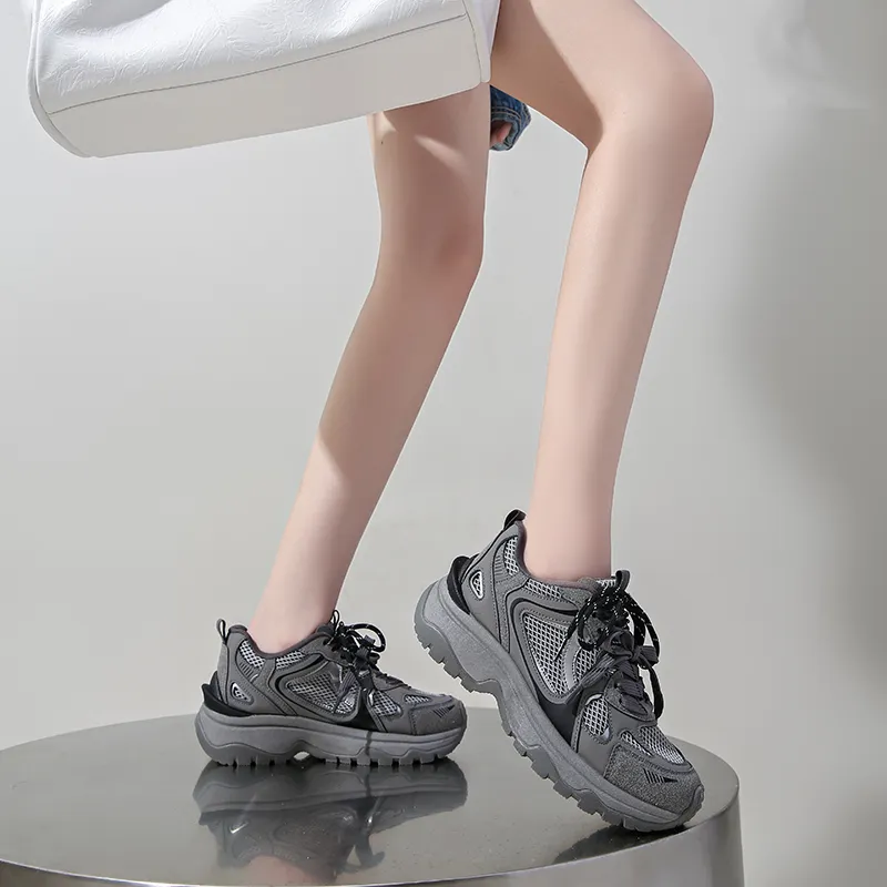 BOLE Slip Resistant And Breathable Low Top Chunky Sneakers Women's-2