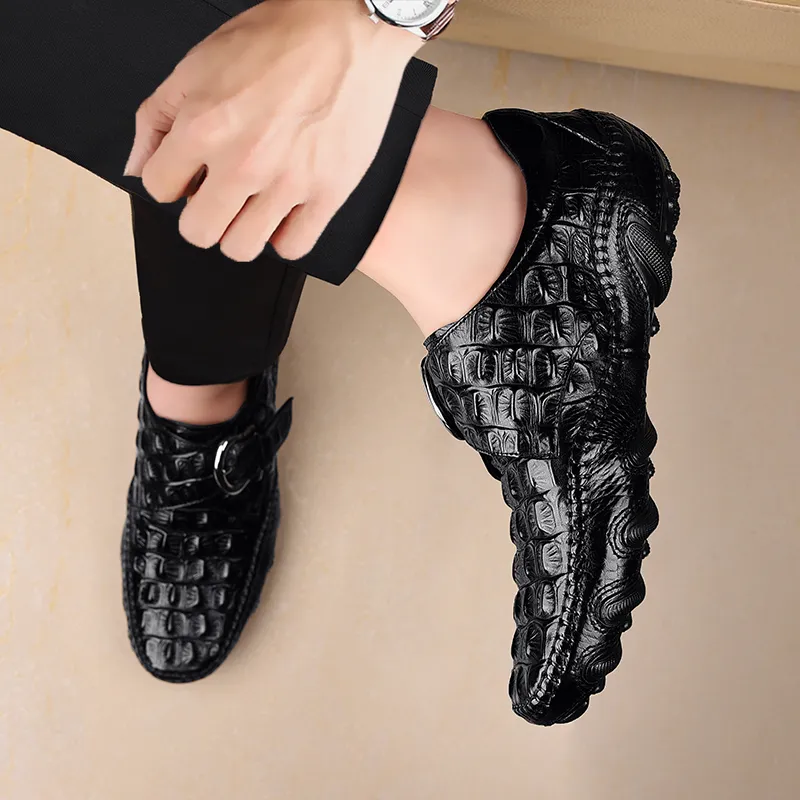 BOLE Gommino Loafers Men Black/Red-9