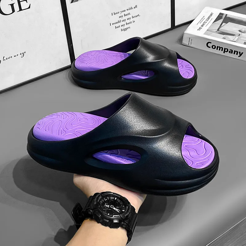 BOLE Quiet Slip Resistant Cushioning Slide Slippers Unisex-9