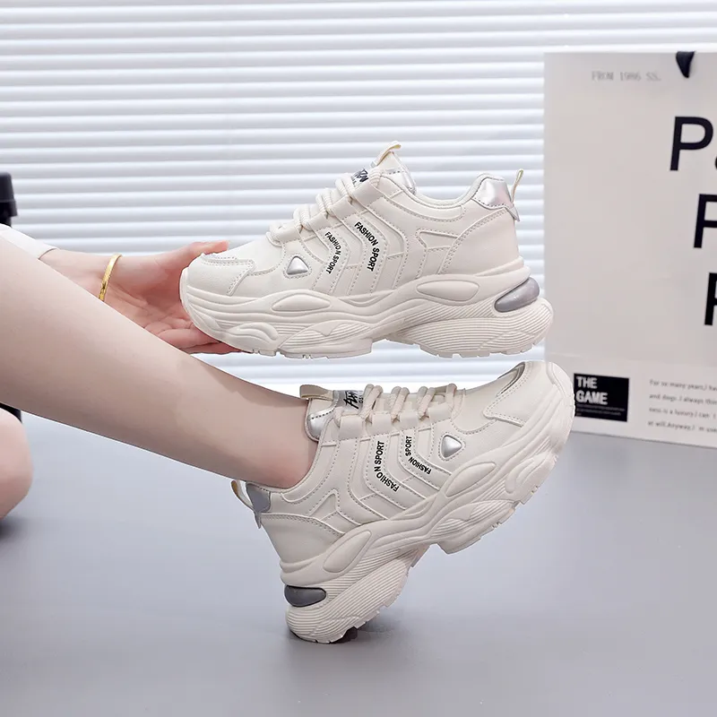 BOLE Slip Resistant And Breathable Low Top Chunky Sneakers Women's-12