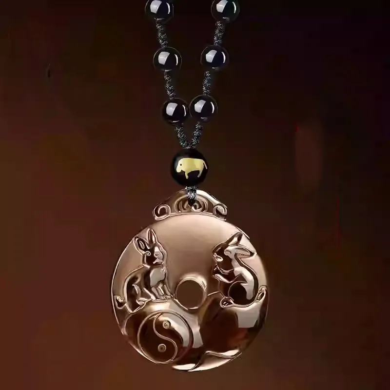 Sweet Kisses Obsidian Necklaces Unisex-1