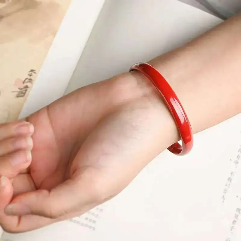Sweet Kisses Reconstructed Cinnabar Bangles Women's-3