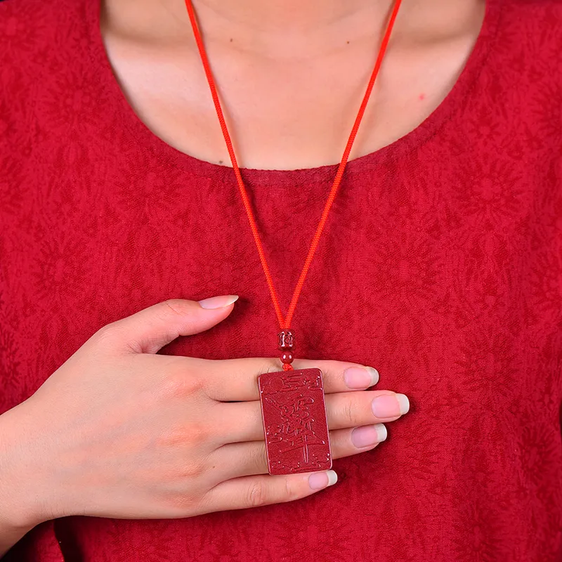 Sweet Kisses Cinnabar Jade Necklaces Unisex-2
