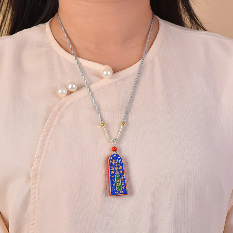 Sweet Kisses Reconstructed Cinnabar Pendants Unisex-3