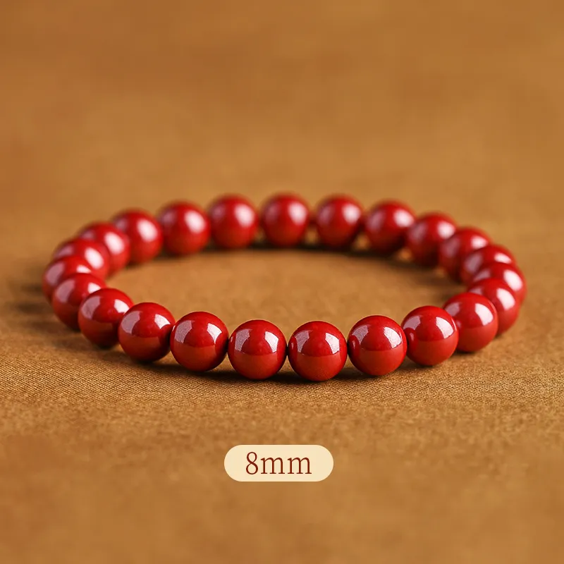 Sweet Kisses Reconstructed Cinnabar Jade Bracelets Unisex-5