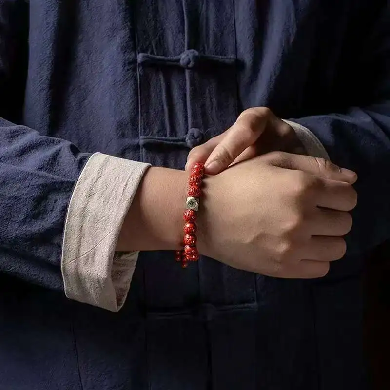 Sweet Kisses Cinnabar Jade Bracelets Unisex-5