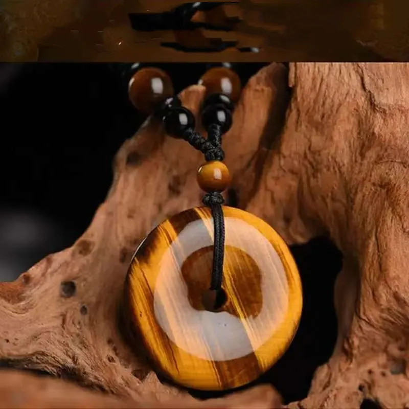 Sweet Kisses Tiger's Eye Stone Auspicious Necklace Unisex-5