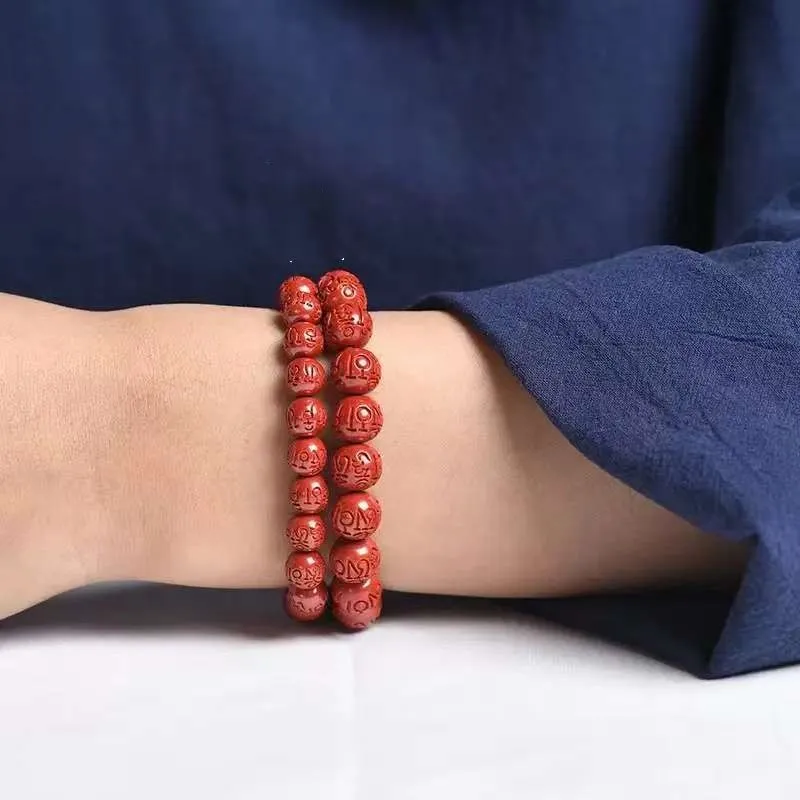 Sweet Kisses Cinnabar Jade Bracelets Unisex-4