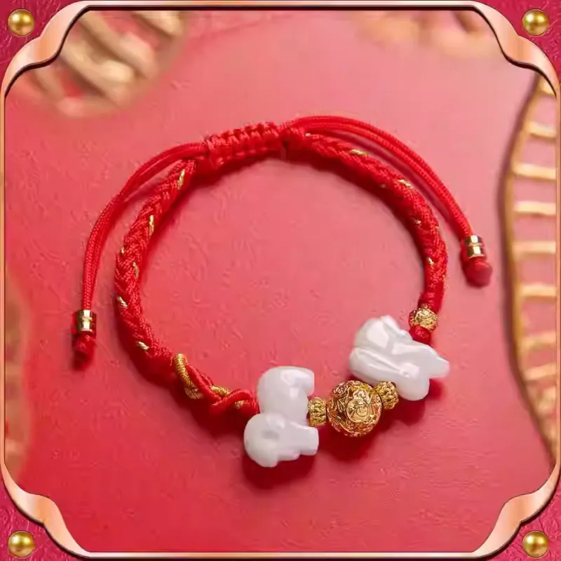 Sweet Kisses Glutinous Jade Bracelets Unisex-4