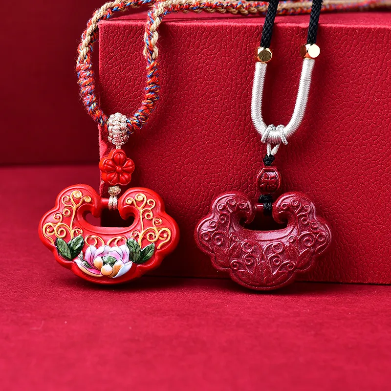 Sweet Kisses Reconstructed Cinnabar Necklaces Unisex-2