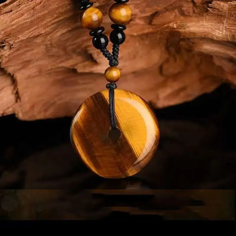 Sweet Kisses Tiger's Eye Stone Auspicious Necklace Unisex-4