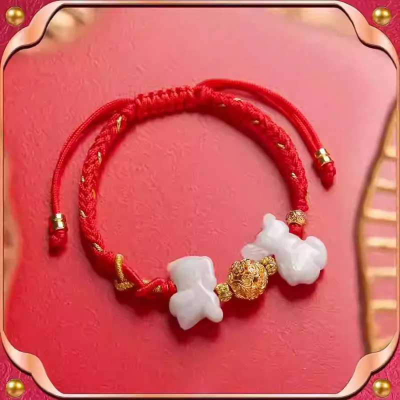 Sweet Kisses Glutinous Jade Bracelets Unisex-5