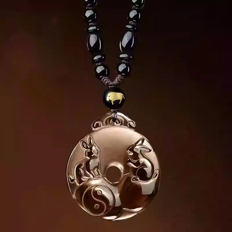 Sweet Kisses Obsidian Necklaces Unisex-3