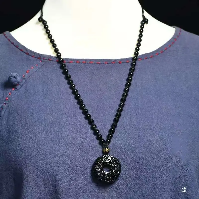 Sweet Kisses Obsidian Necklaces Unisex-3