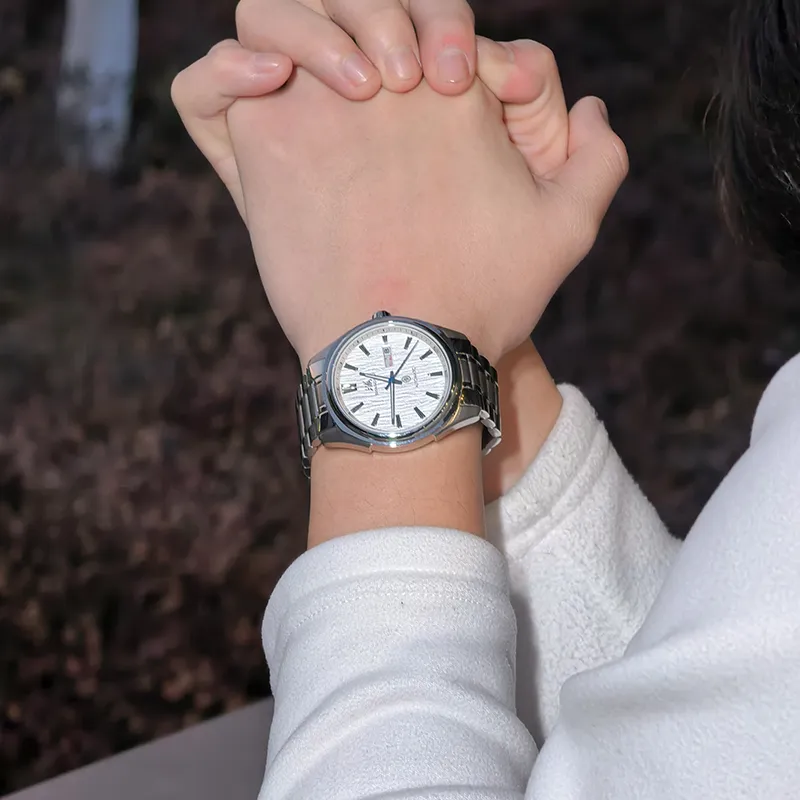 SHANGHAI Architect Collection Automatic Mechanical Movement Stainless Steel Watchband Watch Men's Watches White Dial-3