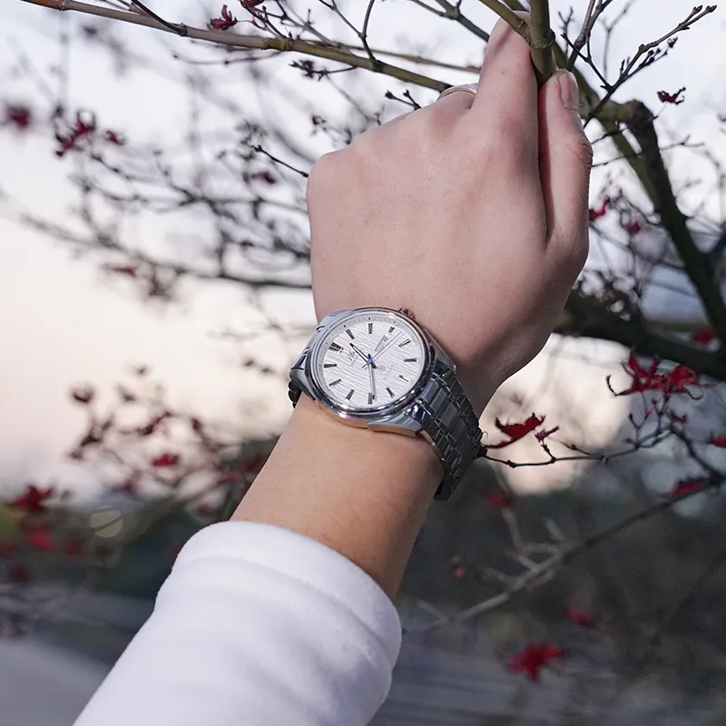 SHANGHAI Architect Collection Automatic Mechanical Movement Stainless Steel Watchband Watch Men's Watches White Dial-1
