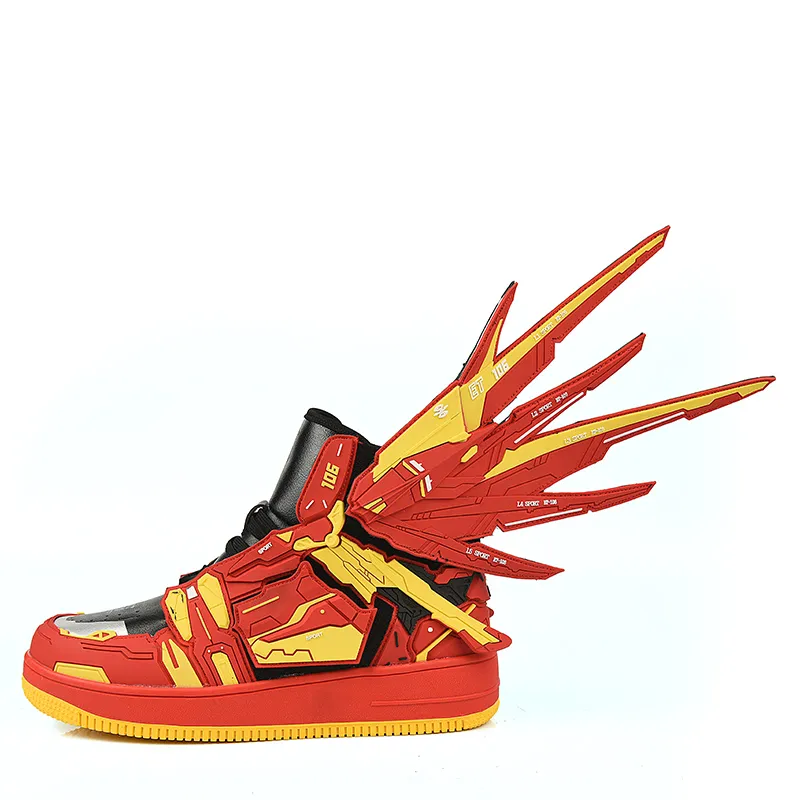 HERR TIGER Slip-Resistant Breathable High-Top Skateboard Shoes Unisex-13