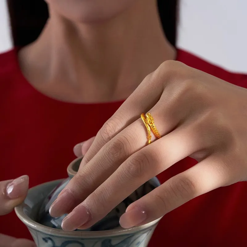 FANSHINER 18K Gold/Copper Alloy Surface Gold Plated Rings Unisex-4