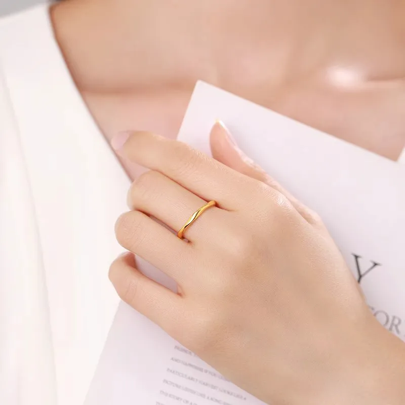 FANSHINER Alloy, Surface Gold Plated Rings Unisex-3