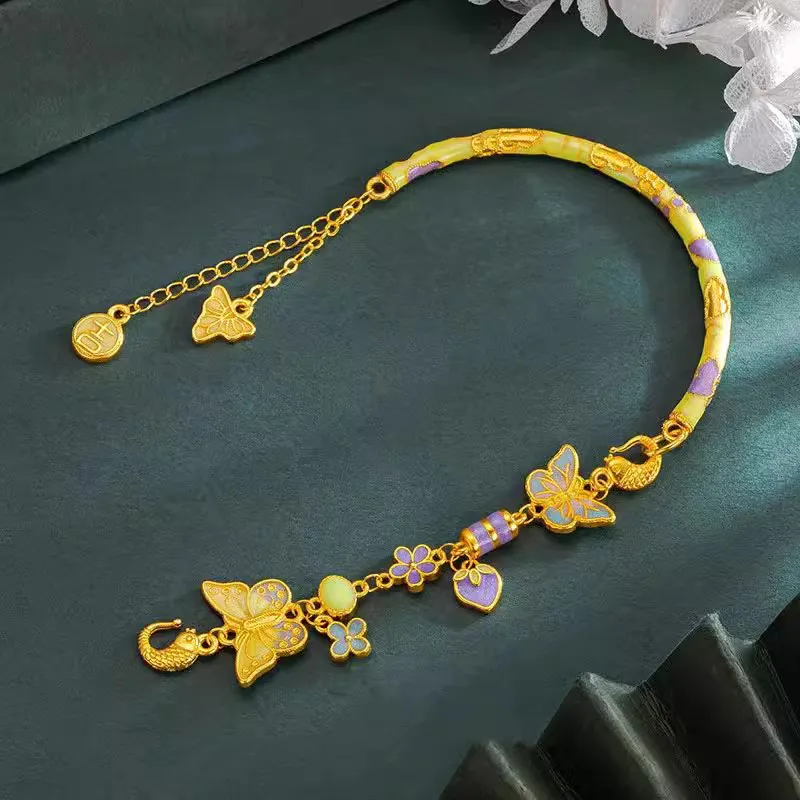 FANSHINER 18K Gold Copper Alloy Bracelets Women's-2