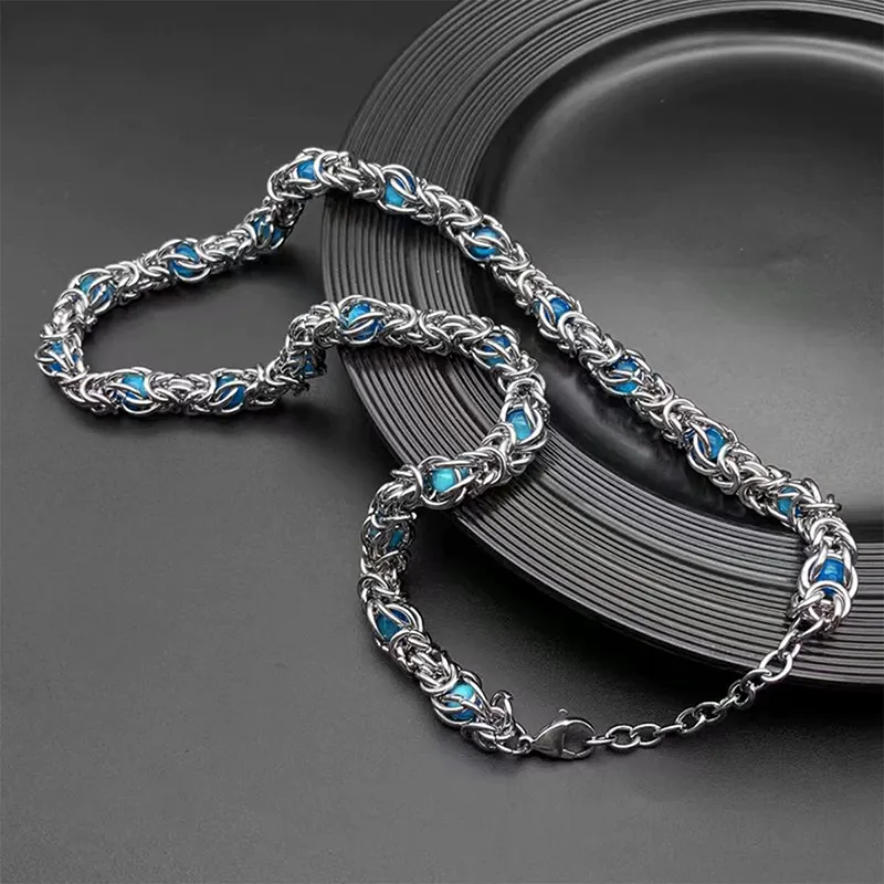 FANSHINER Titanium Steel Necklaces Unisex-2