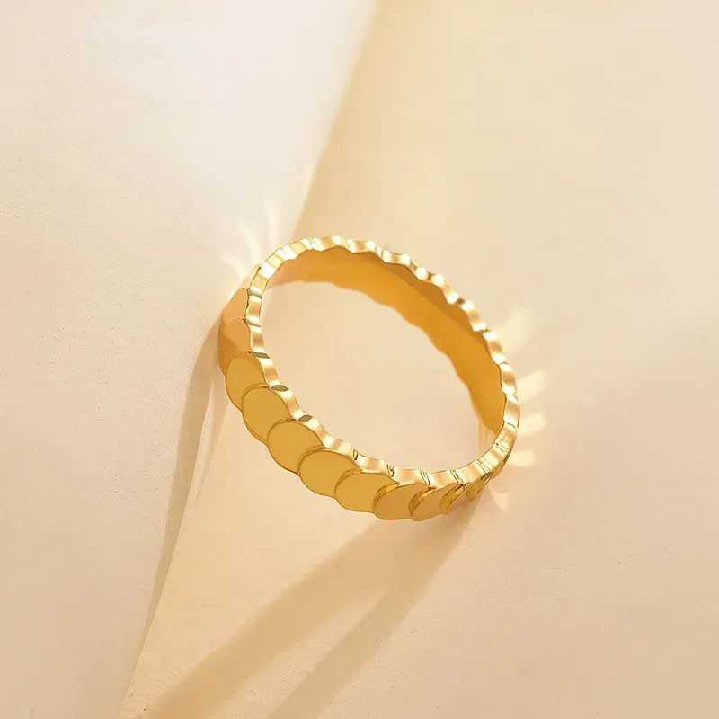 FANSHINER 18K Gold Rings Unisex-1
