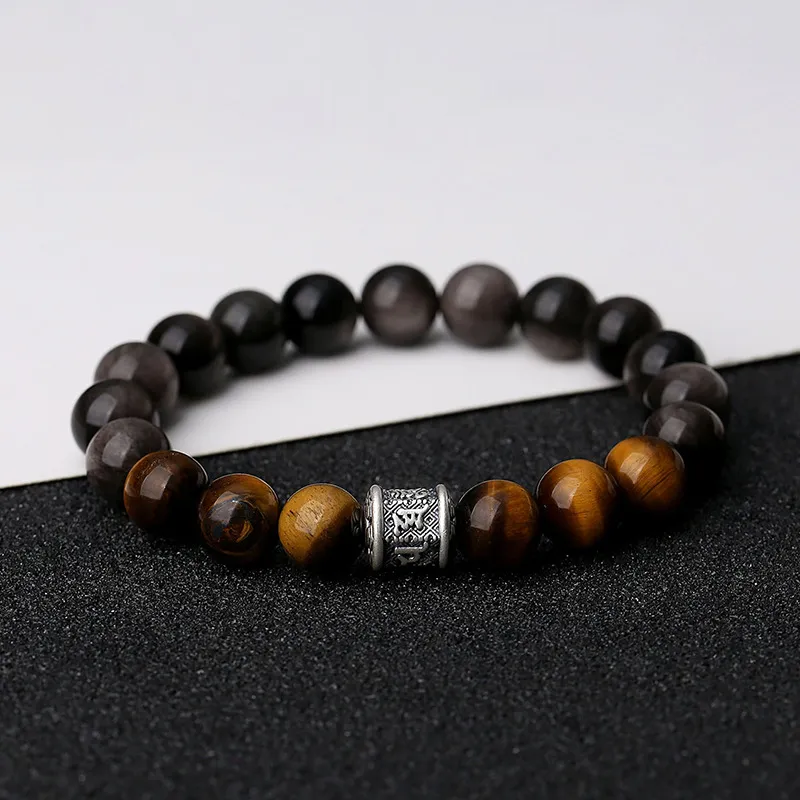FANSHINER Tiger's Eye Stone Bracelets Men's-1