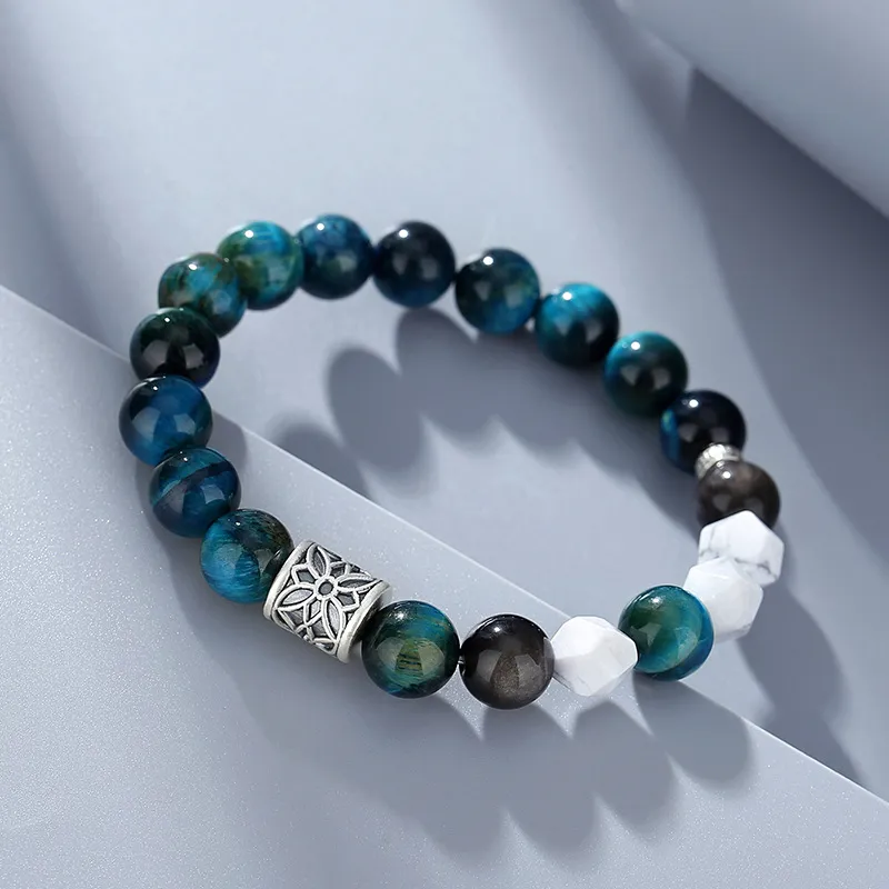 FANSHINER Tiger's Eye Stone Bracelets Men's-4