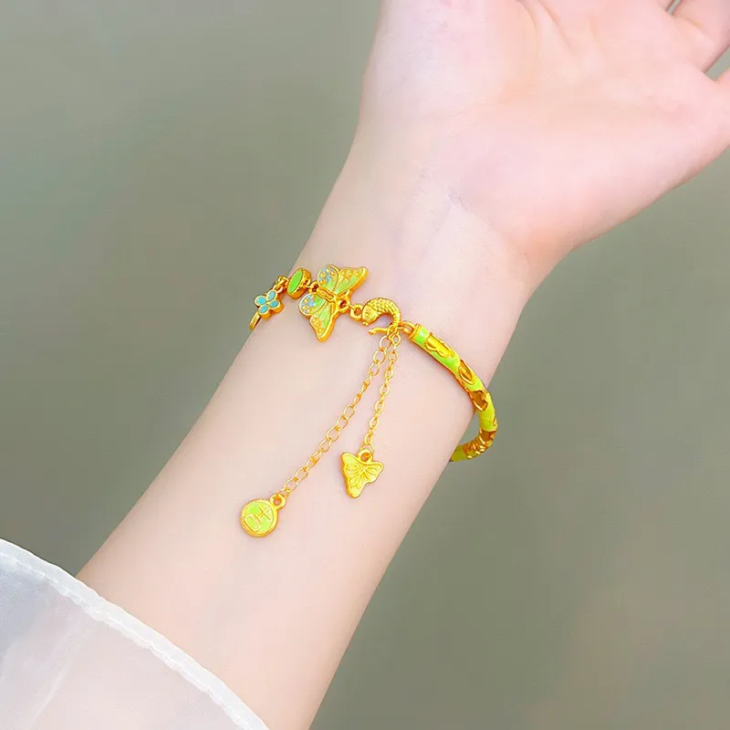 FANSHINER 18K Gold Copper Alloy Bracelets Women's-3