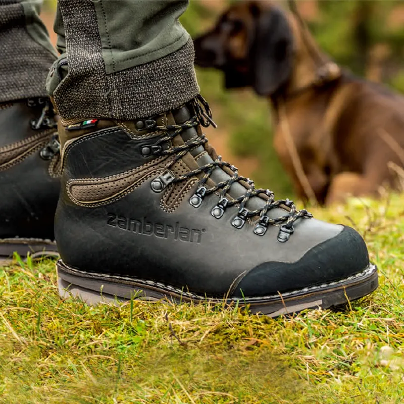 Zambella Cushioning Anti-Slip Wear-Resistant Waterproof Breathable Coverage Support High-Top Hiking Shoes Men's Umber-2