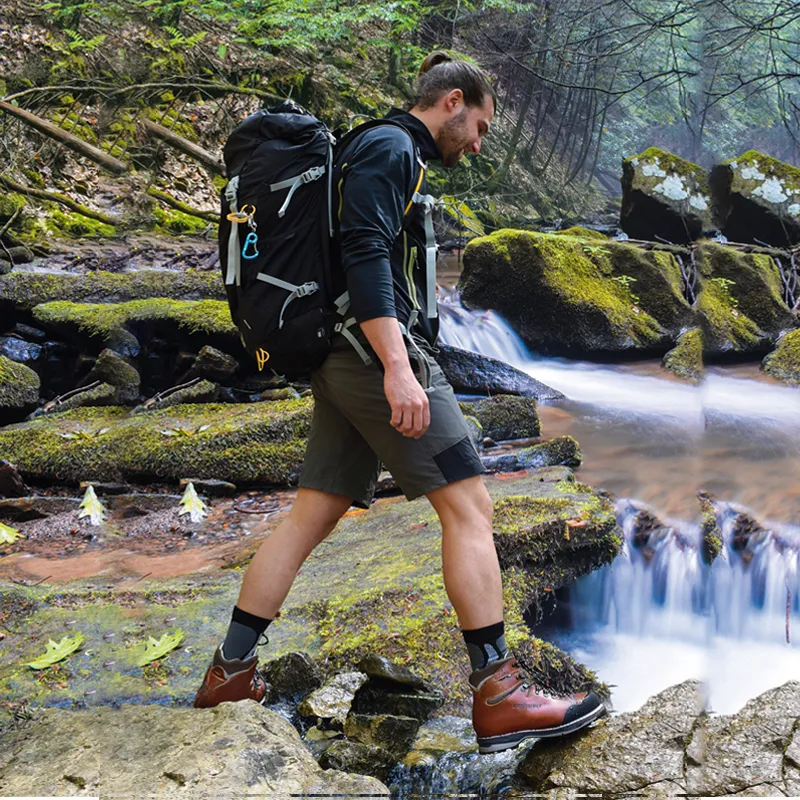Zambella Cushioned Anti-Slip Wear-Resistant Waterproof And Breathable Mid-Top Hiking Shoes Unisex-2